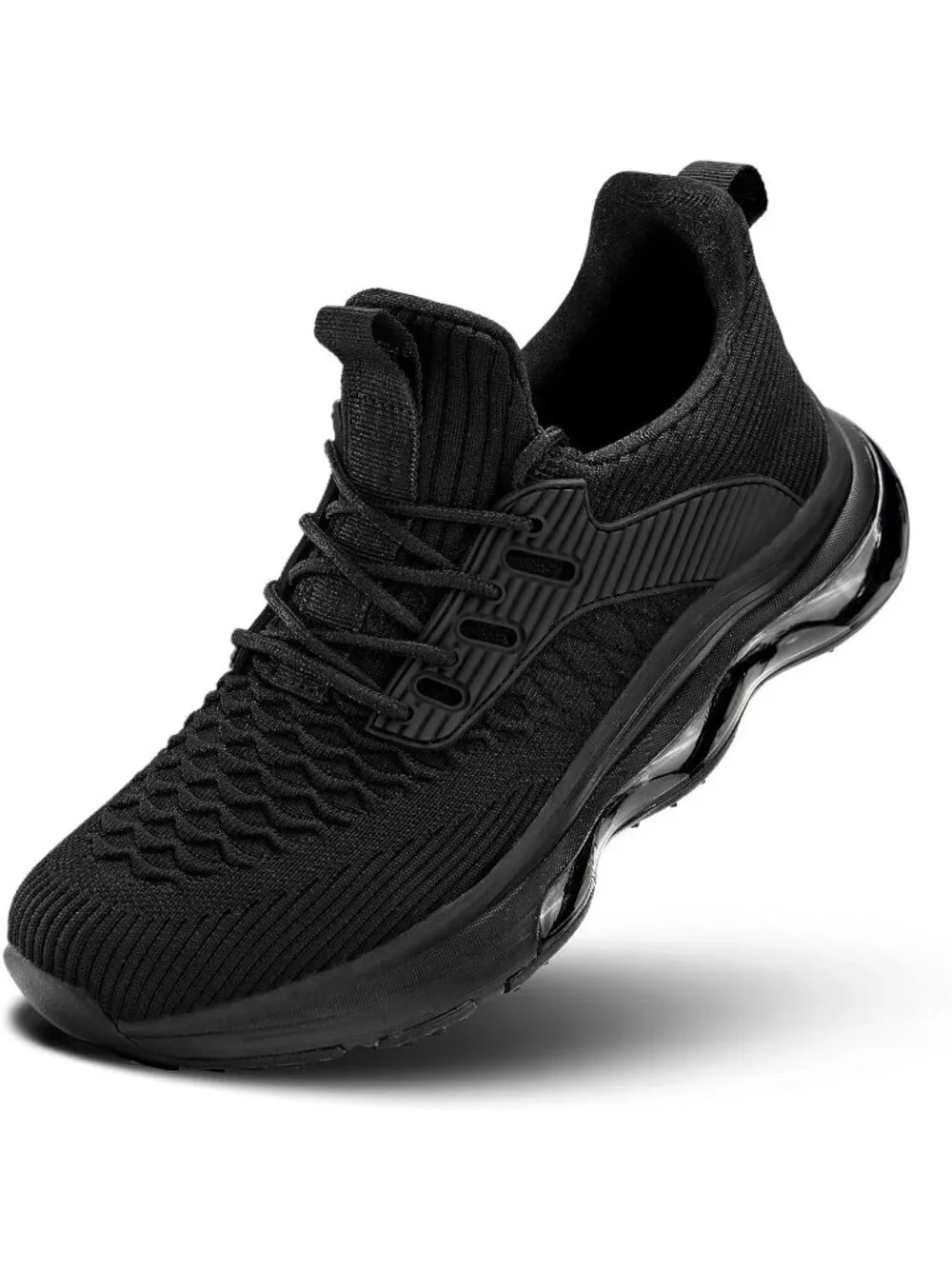 Men's Black Air Cushion Running Shoes Breathable Tennis Casual Fashion Sneakers